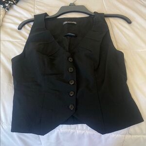 Black Button-Up Vest
